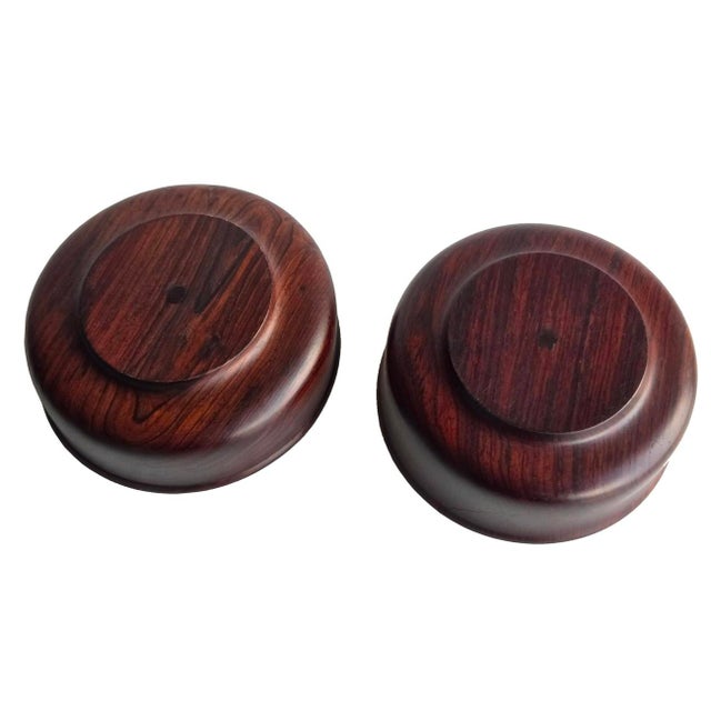Vintage Hand Turned Brazilian Rosewood Catchall/Trinket Bowls, a Pair For Sale In Miami - Image 6 of 10