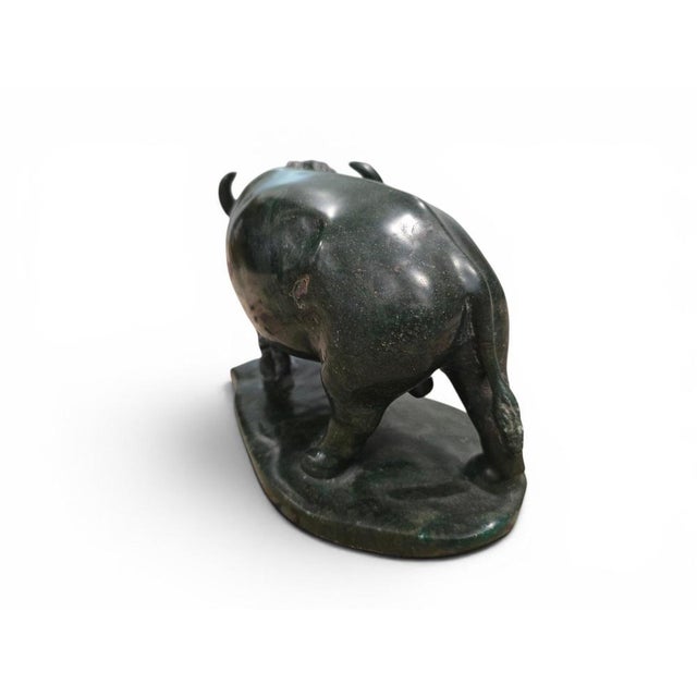 Black Hand-Carved Serpentine Sculpture by Fabian Musiwa, Zimbabwe, 1970s For Sale - Image 8 of 12
