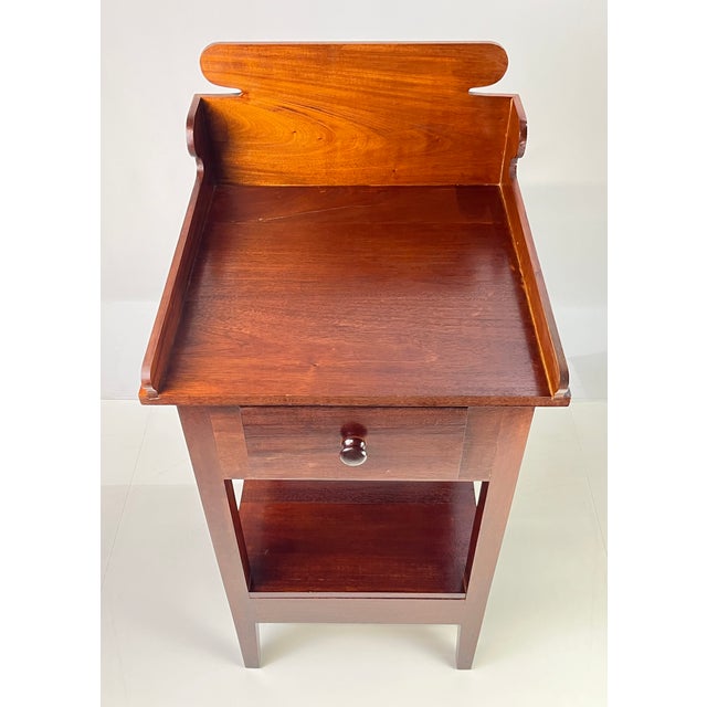 Antique Country Solid Mahogany Washstand / Bedside Table For Sale - Image 6 of 13