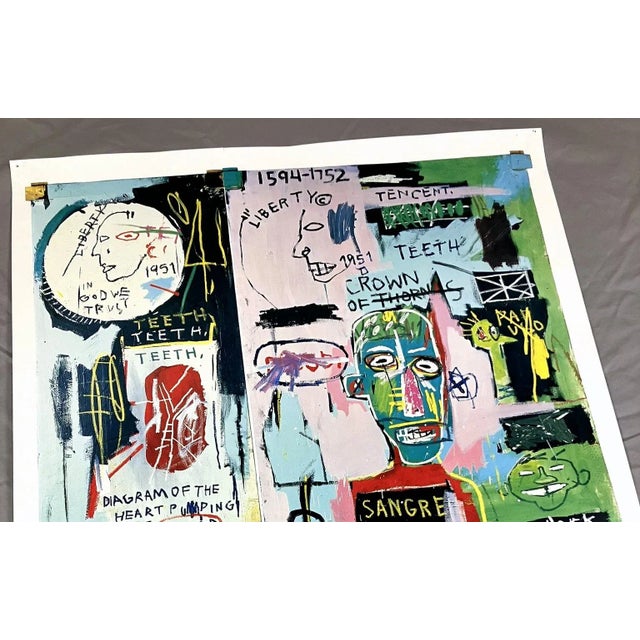 Green Jean Michel Basquiat Original 1992 Whitney Museum of American Art Exhibition Poster For Sale - Image 8 of 13