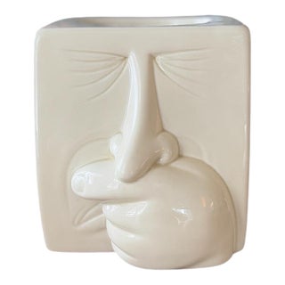 Fitz & Floyd Sneezing Man Ceramic Tissue Box Cover For Sale