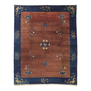 Early 20th Century Antique Chinese Peking Rug, 09'00 X 11'02 For Sale