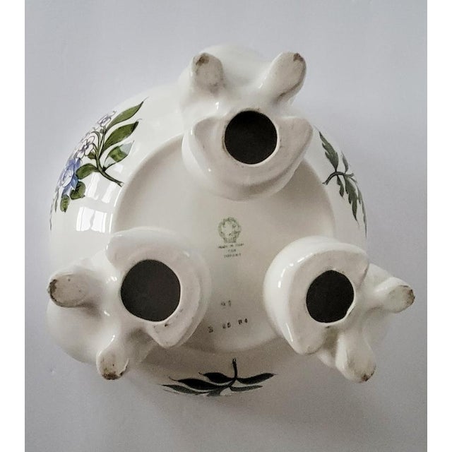 Vintage Italian Este Ceramiche Hand-Painted Floral Ceramic Frog Centerpiece Bowl for Tiffany & Co. For Sale - Image 10 of 10