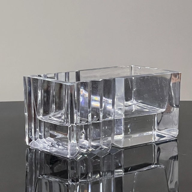 Art Deco Vintage Two Piece Art Deco Glass Desk Accents For Sale - Image 3 of 11