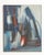 Blue 1960s France Blue Composition Painting For Sale - Image 8 of 15