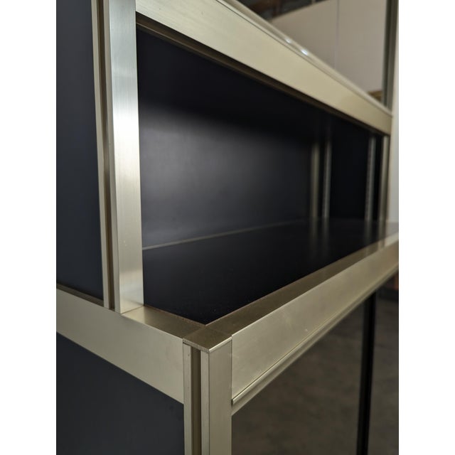 Vintage Aluminum and Glass Display Cabinet, 1980s For Sale - Image 6 of 12