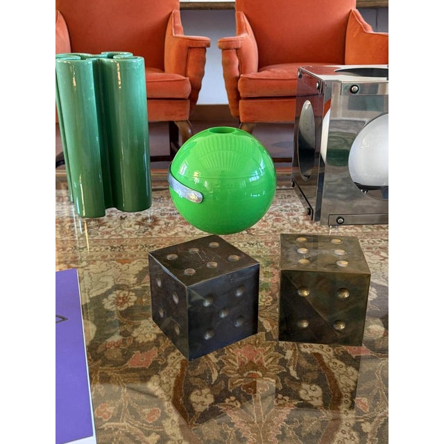 Space age green plastic Ice Bucket Guzzini Italy, 1970s Manufacture's logo H 20 × 20 cm diam. Conditions: excellent...