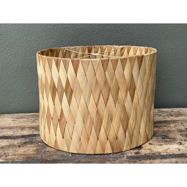 Vintage Woven Rattan Lampshade For Sale In West Palm - Image 6 of 12