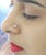 Modern 20 Point Natural Diamond Solitaire 14k Gold Wedding Nose Piercing Stud Ring Pin For Sale - Image 3 of 8