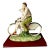 Vintage Italian Art Sculpture Santini Man Woman Romantic Couple Bicycle… For Sale