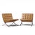 Mies van der Rohe for Knoll Mid Century Barcelona Lounge Chairs - Pair Each chair measures: 30 wide x 30 deep x 29.5 high,...