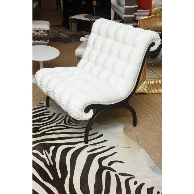 1960s Vintage Grosfeld House Hollywood Regency Lounge Chairs Wood and Upholstered, 1960's For Sale - Image 5 of 10
