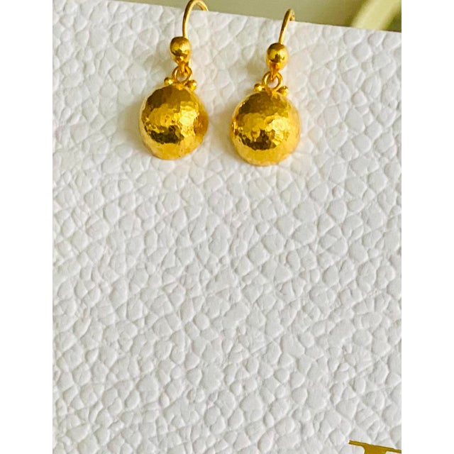 A stunning pair of vintage Gurhan 24k Spell Gold single drop earrings, original alloy, non-recycled gold, brand new —...