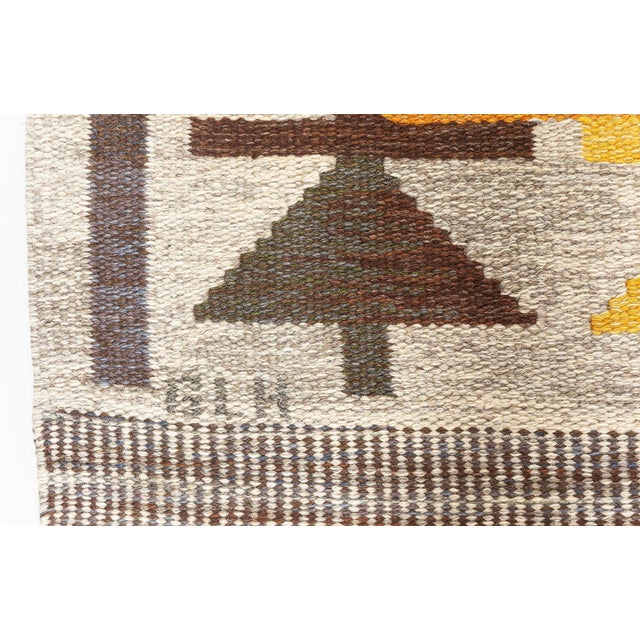 Textile Doris Leslie Blau Midcentury Swedish Rolakan Rug by Gavleborgs Lans Hemslojd For Sale - Image 7 of 9