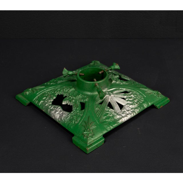 Boho Chic Art Nouveau Cast Iron Christmas Tree Stand, 1920s For Sale - Image 3 of 15