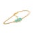 Early 21st Century Turquoise Enamel Floral Hamsa Hand Gold Vermeil Chain Bracelet For Sale - Image 5 of 8