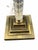 Vintage Mid-Century Modern Dresden Cut Crystal Floor Lamp With Flame Motif Shade For Sale - Image 9 of 12