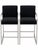 Pair Milo Baughman Velvet and Chrome Bar Stools, 1970’s. Black velvet and chrome is in great condition. Measure 44” tall...