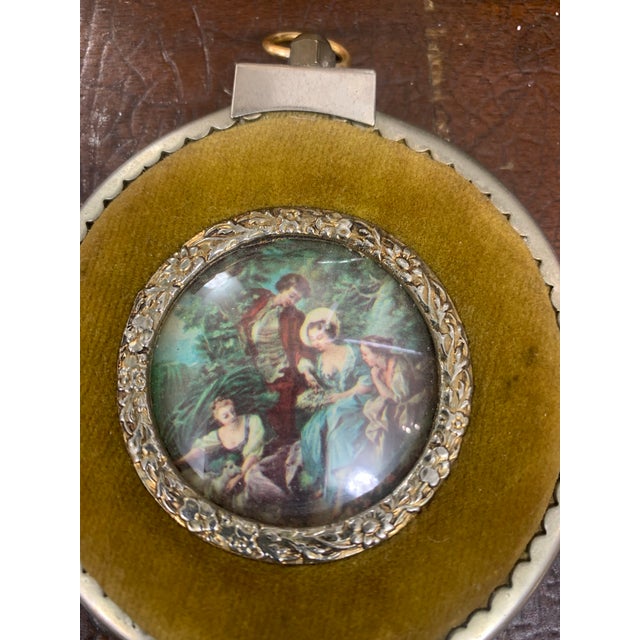 Antique Victorian Velvet Framed Miniature Portraits For Sale - Image 4 of 9