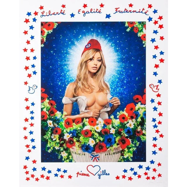 Pierre &amp; gilles zahia mel publisher editions digital print with 3 more screen-printed colors edition of 25 47.24 x...
