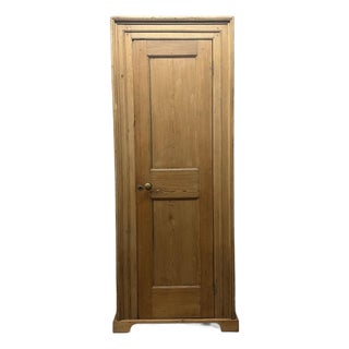 19th Century English Pine Wardrobe Chimney Cabinet For Sale