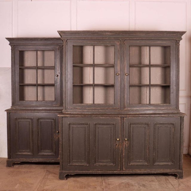 English Glazed Dressers, Set of 2 For Sale - Image 11 of 11
