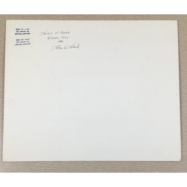 Mid-Century Modern “Detail of Board” by Dean W Hand 1960 Modernist Black and White Photograph For Sale - Image 3 of 4