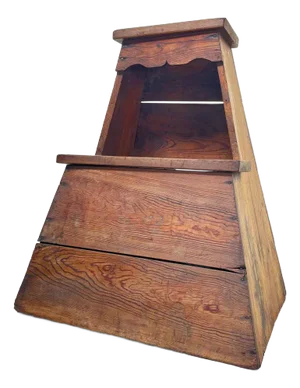 Large Shōwa Era Minimalist Fumidai Step in Wood, Japan, 1940s