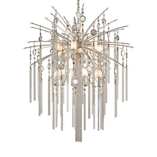 Topaz Leaf Starburst Chandelier by Corbett Lighting For Sale