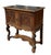 Antique Humidor Cabinet Table With Marble Top & Copper Lining.