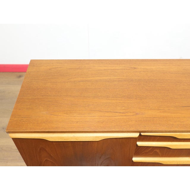 Mid Century Modern Vintage British Teak Sideboard Credenza For Sale In Greensboro - Image 6 of 14