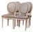 Mid-Century French Louis XVI Painted Dining Side Chairs With Fabric, Set of 4 For Sale