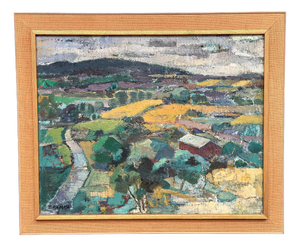 Tadeusz Kamasa, Landscape, 1960s, Oil on Canvas