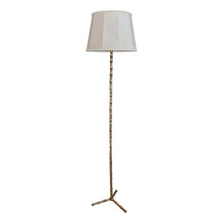 French Baguès Style Bamboo Floor Lamp, 1960s For Sale