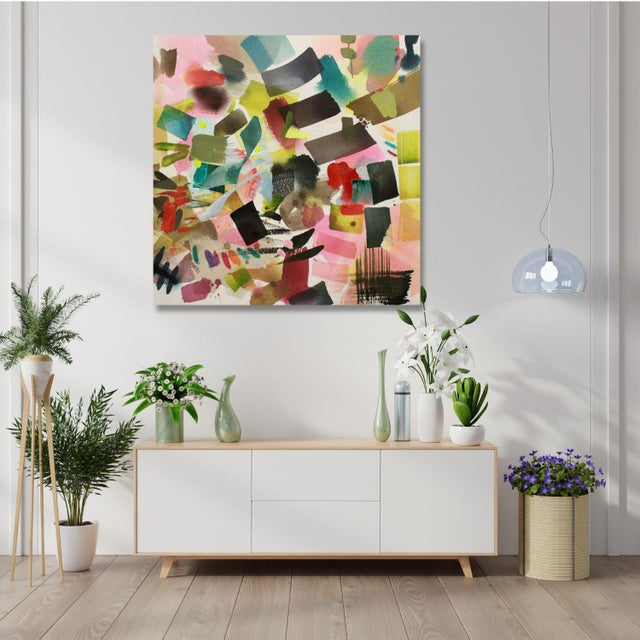 2020s "Testing 1,2,3" Original Contemporary Abstract Painting by Mel Rea For Sale - Image 5 of 6
