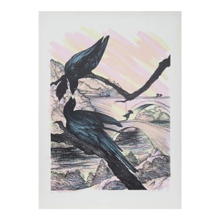 1980s "Black Beauty" Lithograph by Susan Hall For Sale