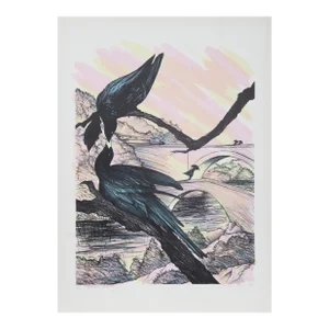 1980s "Black Beauty" Lithograph by Susan Hall