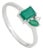Contemporary Emerald & Diamond Ring for Women, Size 7 For Sale