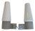 Mid-Century Modern Wall Lights in Opaline Glass and Ceramic by Sigvard Bernadotte for Ifö, 1960s, Set of 2 For Sale