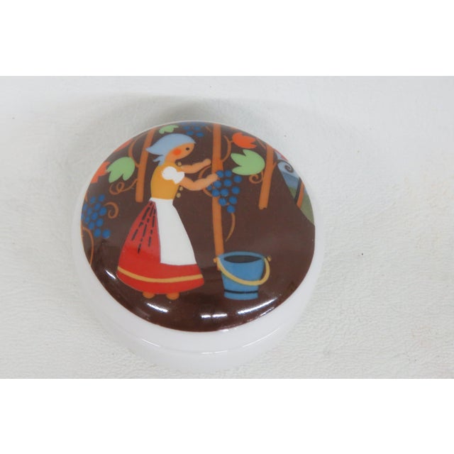 Reutter Porzellan W Germany Lidded Trinket Jewelry Box Furstenhofer Grapes 4766b For Sale - Image 4 of 13