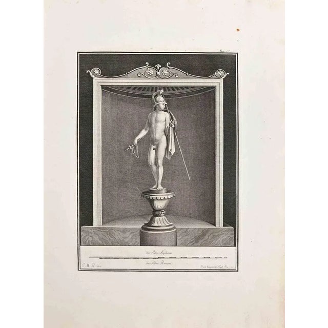 Ancient roman fresco from the series "antiquities of herculaneum", is an etching on paper realized by giovanni morghen in...