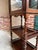 Antique English Display Cabinet Narrow Bookcase Étagère Glass Walnut C1920 For Sale - Image 16 of 18