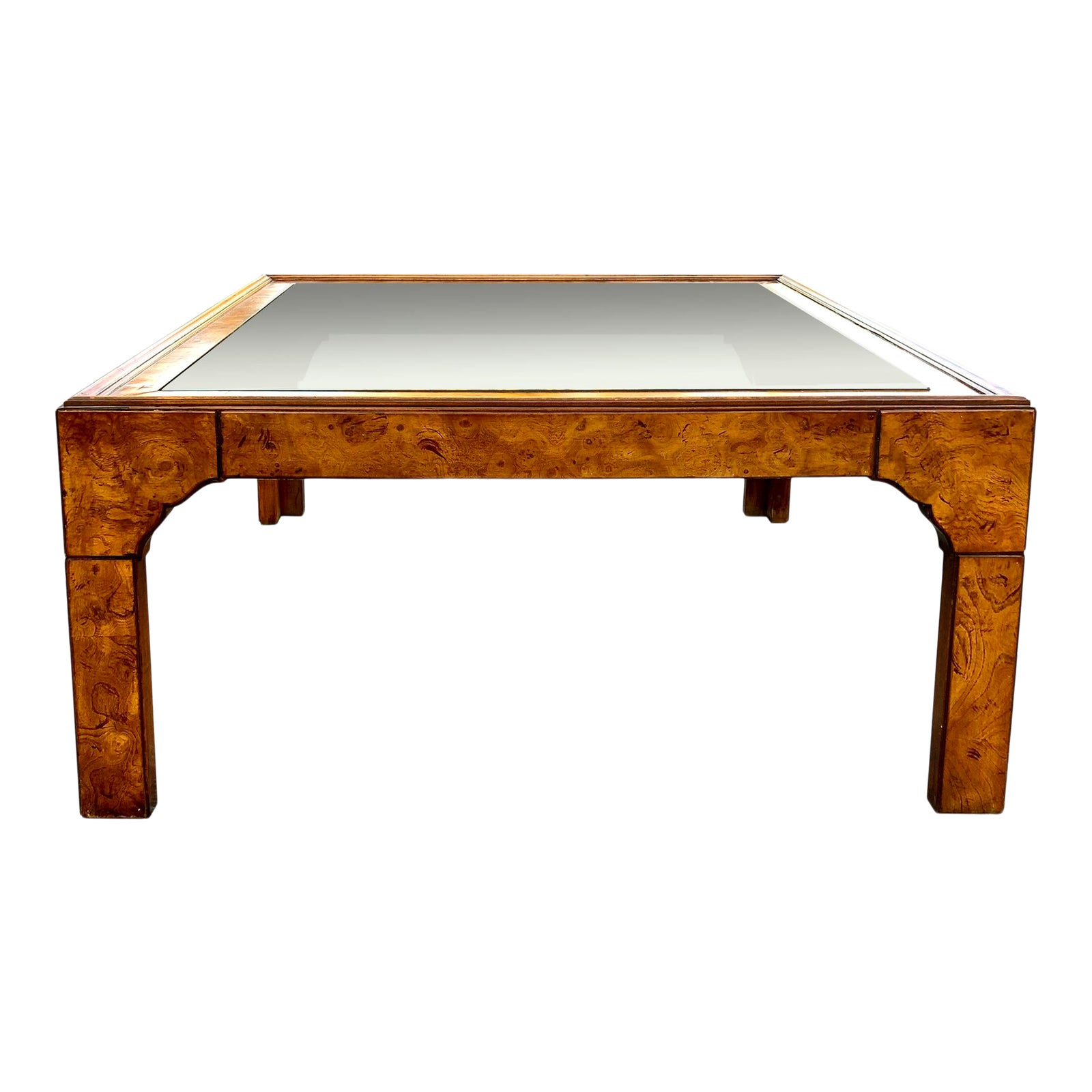 Burl Wood Coffee Tables / 1 / Easthampton solid wood coffee table with storage.