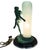 Metal 1970 Frankart F612 Dancing Nude Nymph Lamp W/ Frosted Glass Shade, Re-Edition For Sale - Image 7 of 8