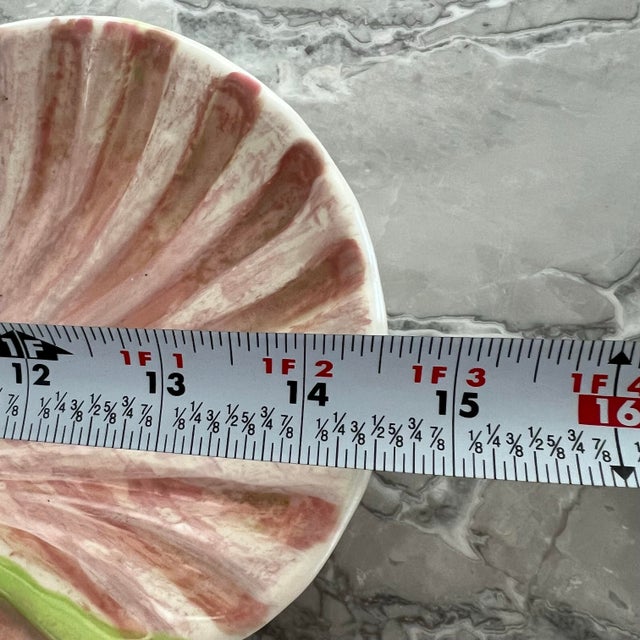 1980s Handmade Pink Shell Platter Signed For Sale In San Francisco - Image 6 of 9