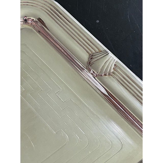 Vintage Towle Silverplate Seashell Art Deco Coastal Tray For Sale - Image 11 of 16