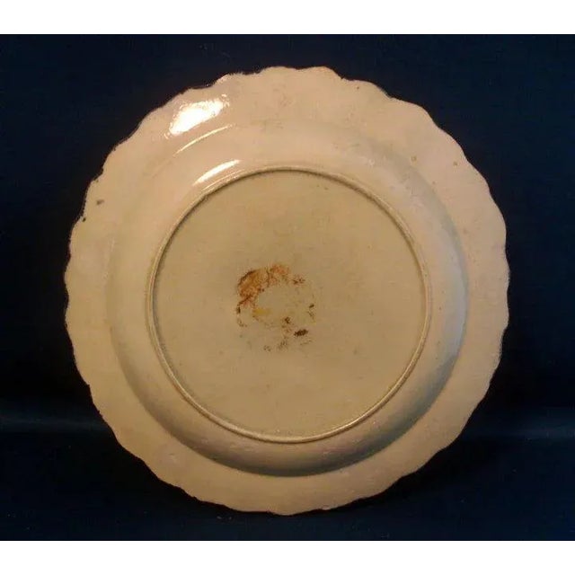 19th Century Early 19th Century English Staffordshire Pearlware Blue Featheredge Plate For Sale - Image 5 of 7