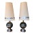 1970s Hollywood Regency Smoked Glass Globe Table Lamps With Chrome Bases & Original Shades - a Pair For Sale
