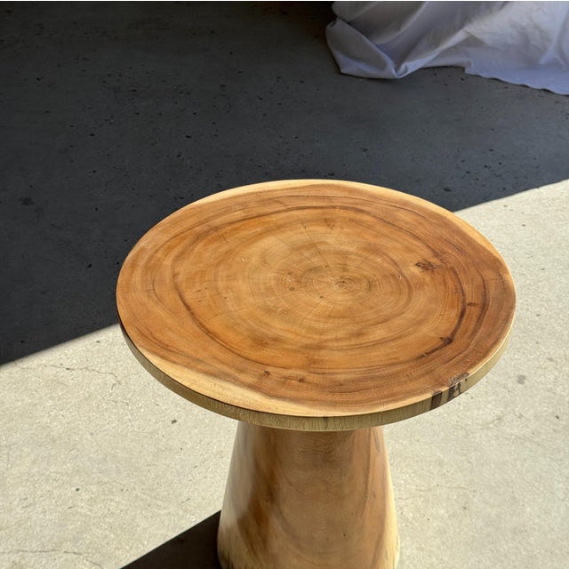 Side Table in Natural Suar Wood, 1980s For Sale - Image 7 of 18