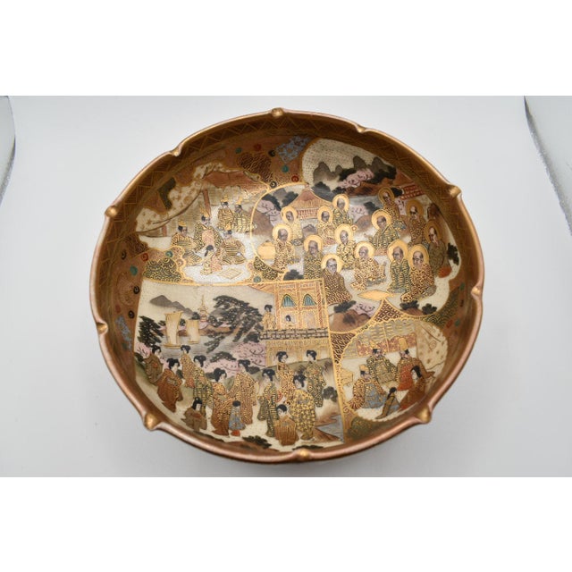 Late 19th Century Late 19th Century Japanese Satsuma Bowl From the Meiji Period For Sale - Image 5 of 18